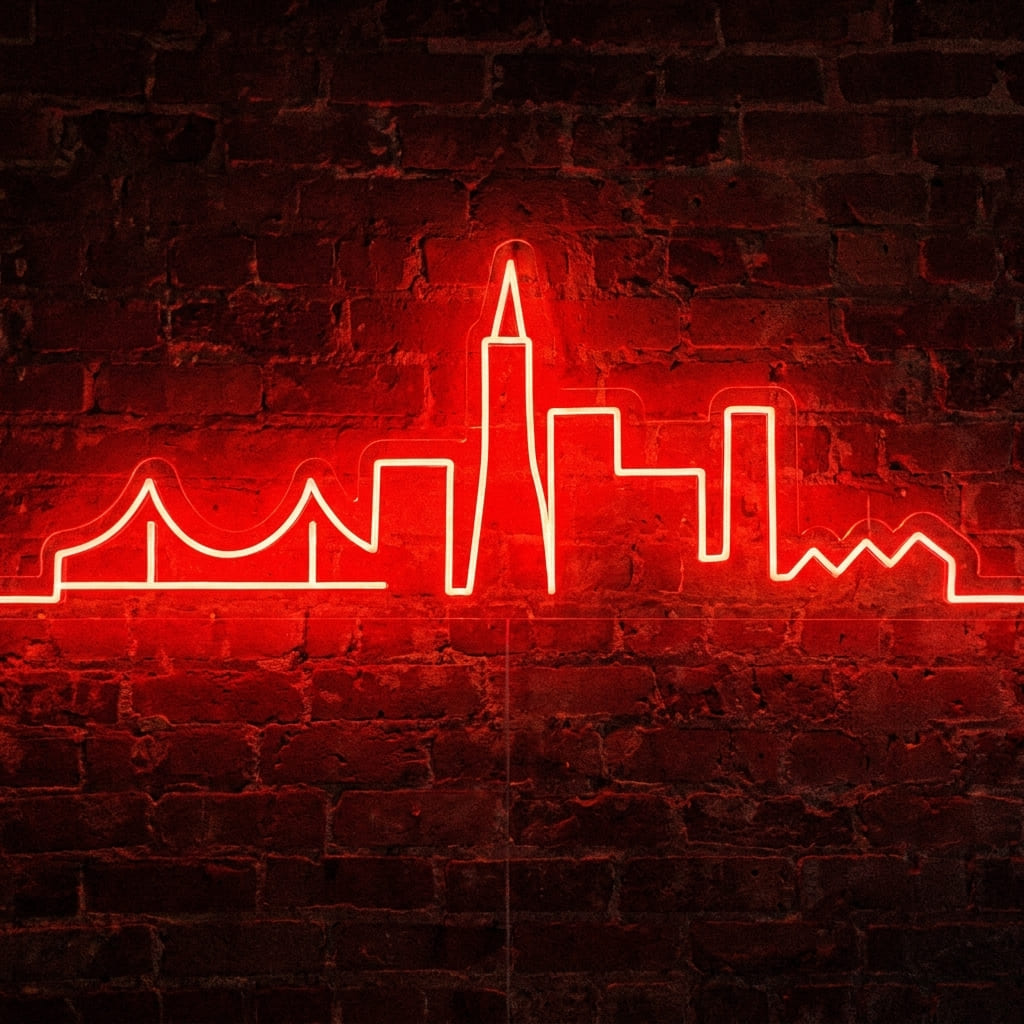 SF Skyline Cityscape Neon view 2